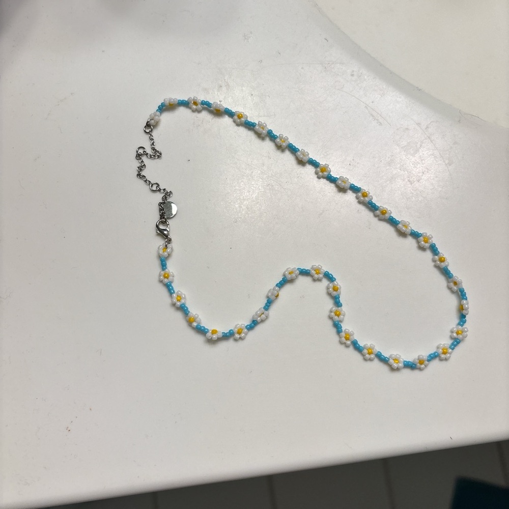 Pura Vida Anklet and Necklace. Colorful spiral earrings.